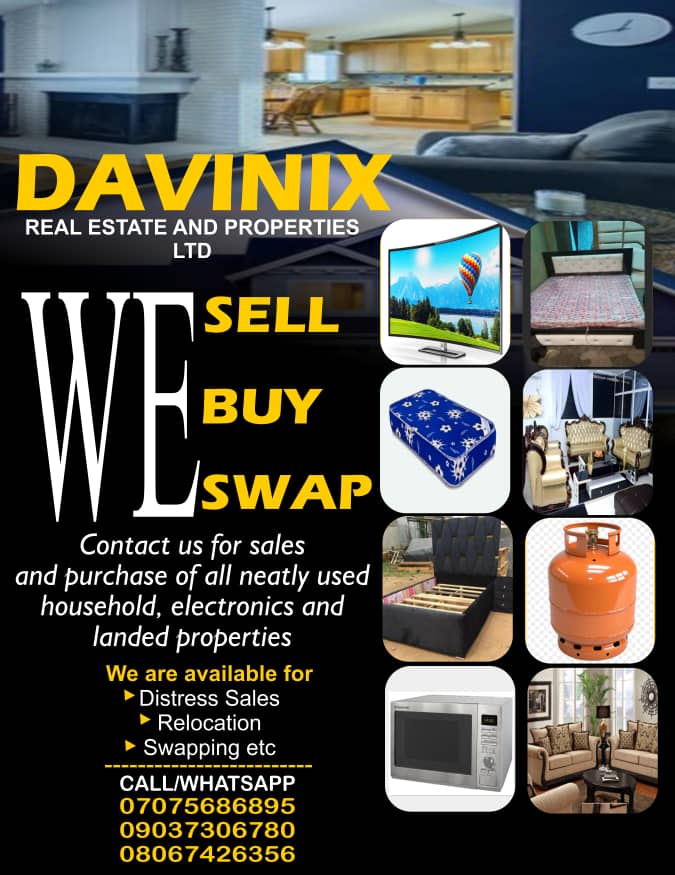 We offer all real estate services as well as sales of all household properties as seen in the flyer above.